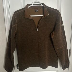 Men’s Kuhl Thermal-Kore 1/4 Zip Size Large Brown